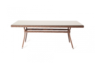 «Латте» плетеный стол из искусственного ротанга (цвет коричневый) 160х90см