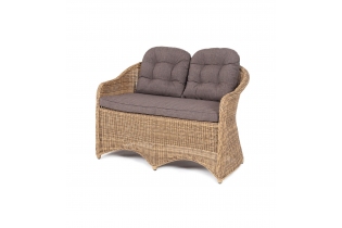 «Равенна» диван двухместный плетенный из ротанга, цвет соломенный