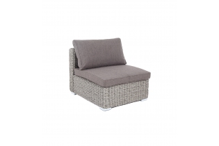 «Лунго» модуль диванный прямой с подушками, цвет графит (гиацинт)