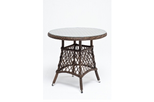 «Эспрессо» плетеный круглый стол, диаметр 80 см, цвет графит